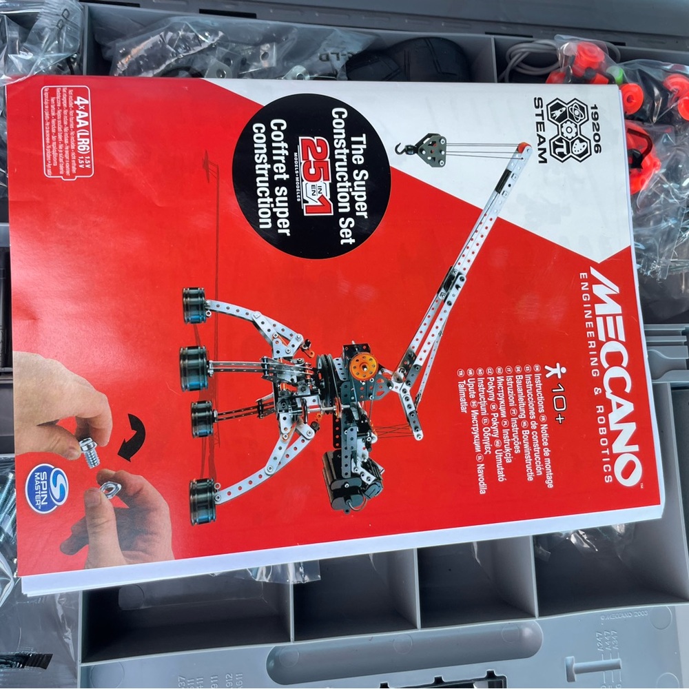 Meccano Engineering & Robotics Set - Red, Black, and Silver